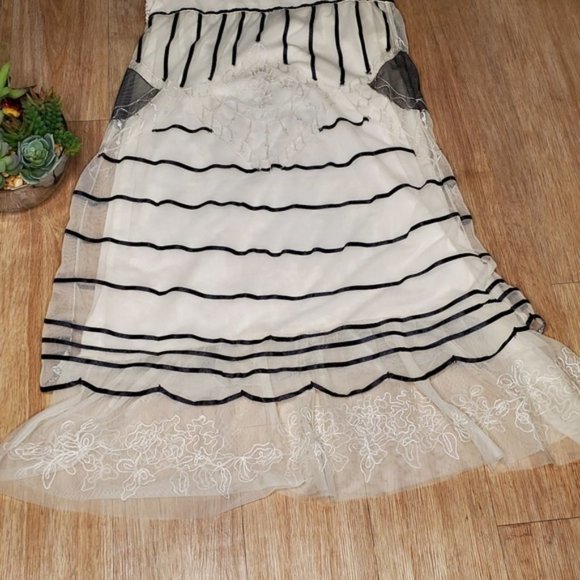 Nataya Titanic Party Formal Dress White Lace Wedding Embroidered Tulle Midi NEW - Picture 6 of 9